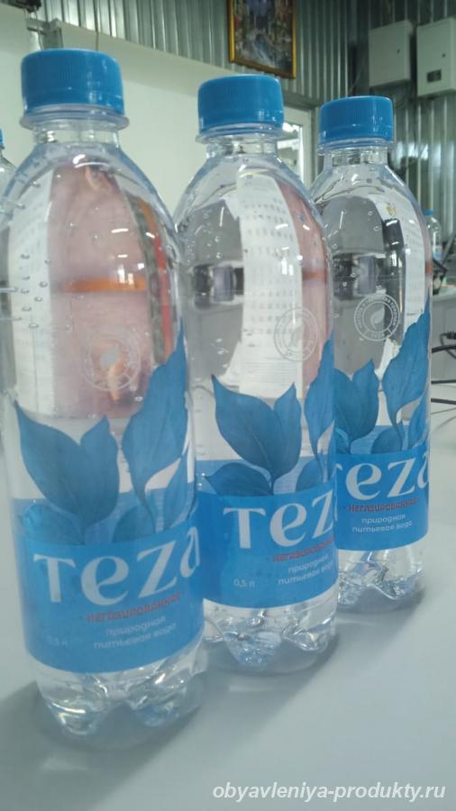 TEZA Газированная природная питьевая вода 0,5 л, ГОСТ...